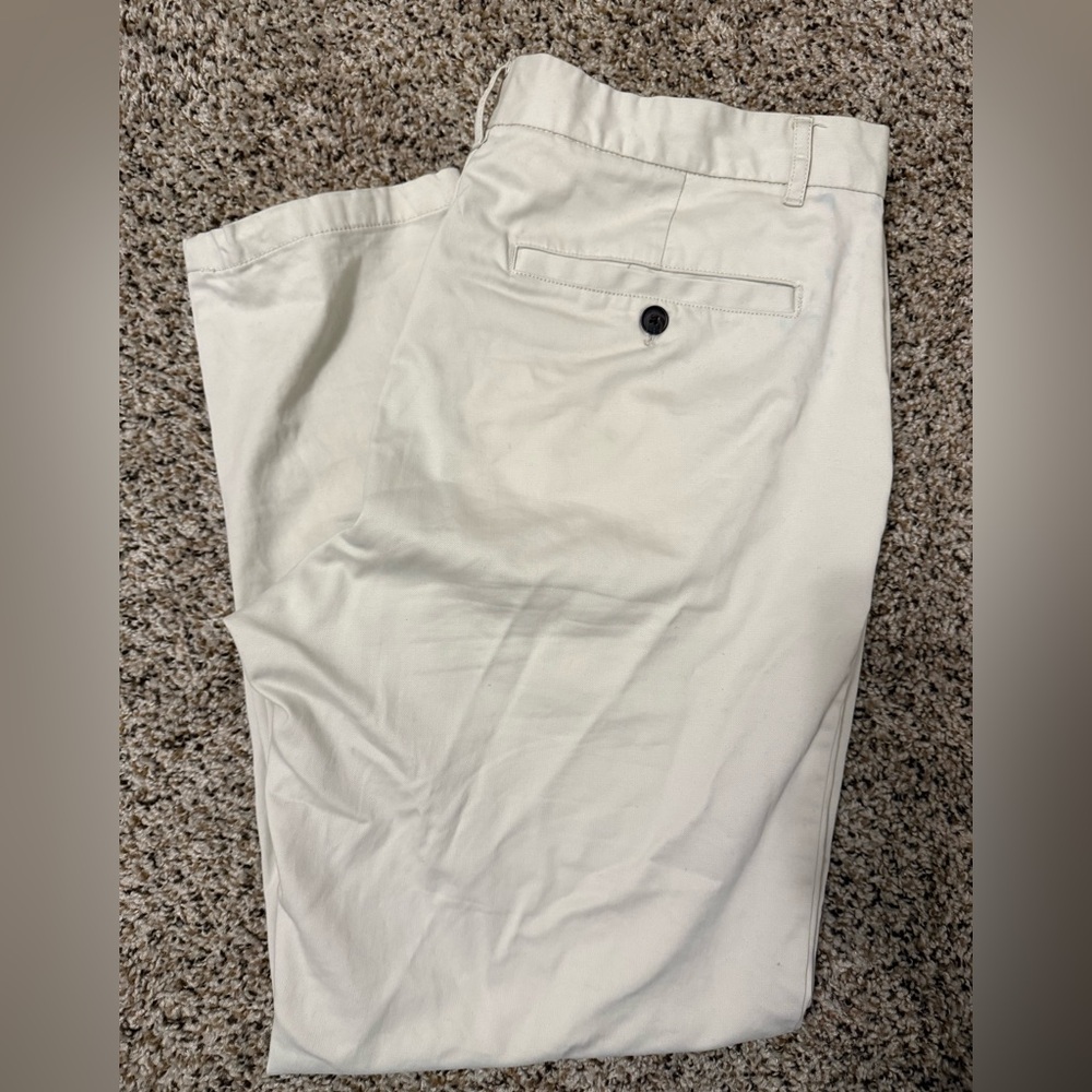 Men's Extended Tab Pleated Dress Trousers - Goodfellow & Co Beige